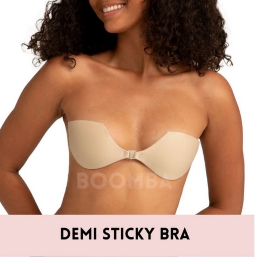 Boomba Demi boost sticky bra • New in Box • Beige • Size F